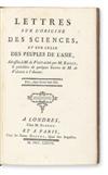BAILLY, JEAN-SYLVAIN. Lettres sur lOrigine des Sciences, et celle des Peuples de lAsie, adressées à M. de Voltaire.  1777